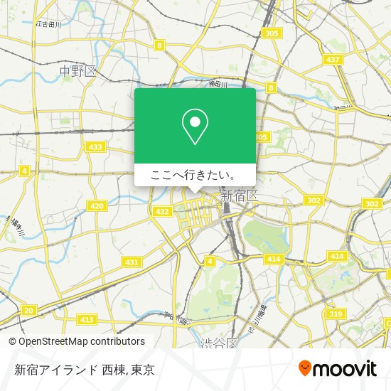 新宿アイランド 西棟地図