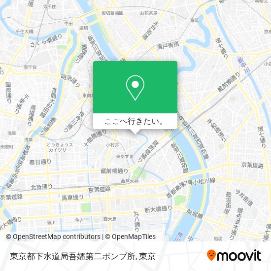東京都下水道局吾嬬第二ポンプ所地図
