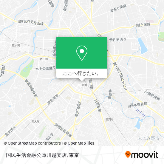 国民生活金融公庫川越支店地図