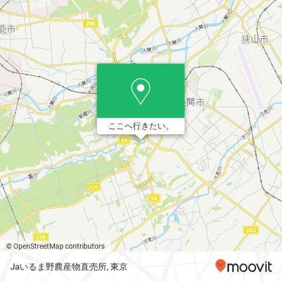Jaいるま野農産物直売所地図