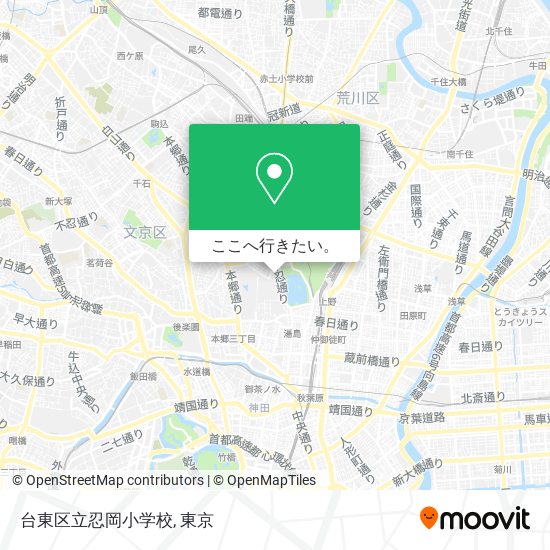 台東区立忍岡小学校地図