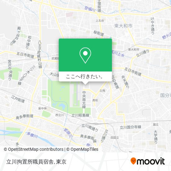 立川拘置所職員宿舎地図