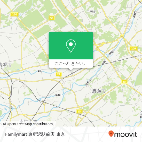 Familymart 東所沢駅前店地図