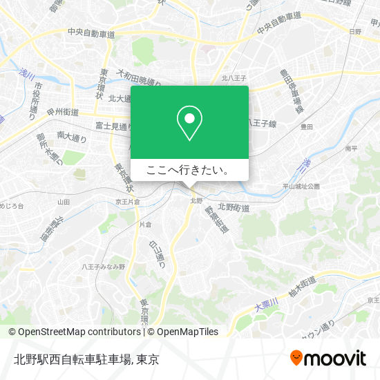 北野駅西自転車駐車場地図