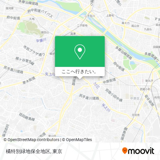 橘特別緑地保全地区地図