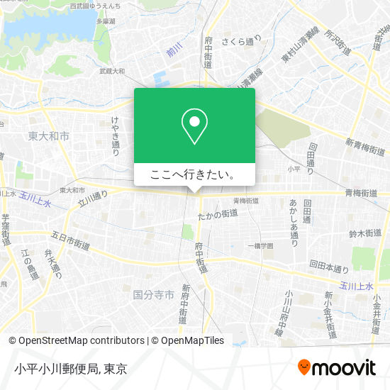 小平小川郵便局地図
