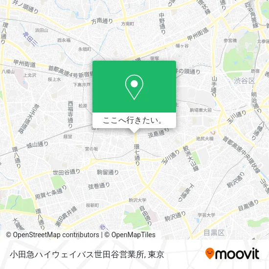 小田急ハイウェイバス世田谷営業所地図