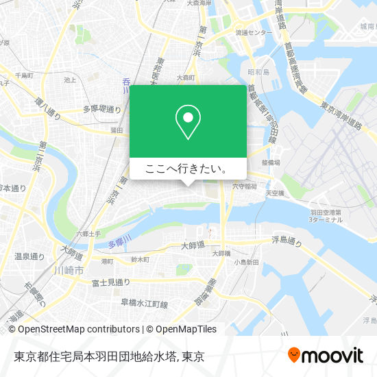 東京都住宅局本羽田団地給水塔地図