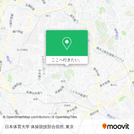 日本体育大学 体操競技部合宿所地図