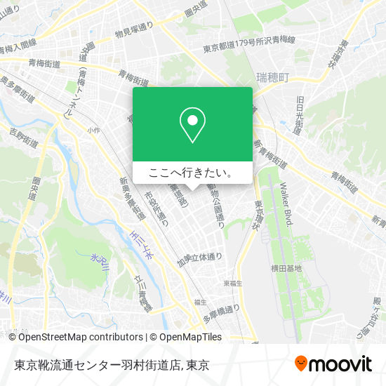 東京靴流通センター羽村街道店地図