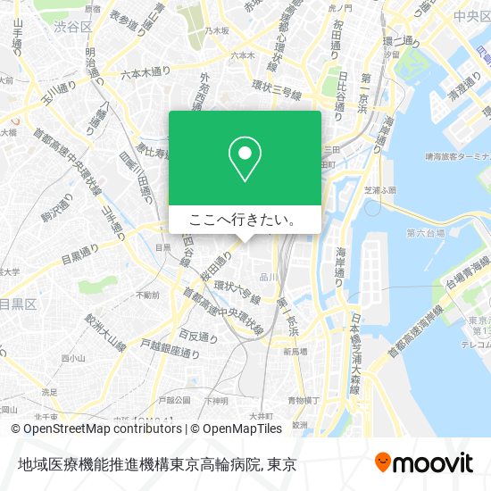地域医療機能推進機構東京高輪病院地図