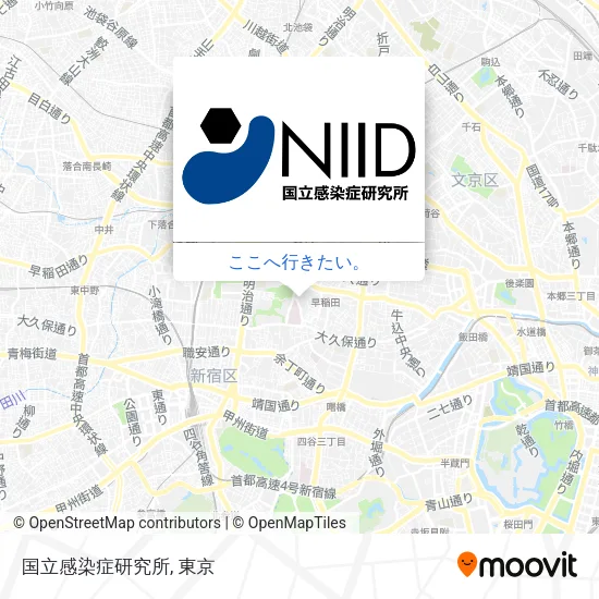 国立感染症研究所地図