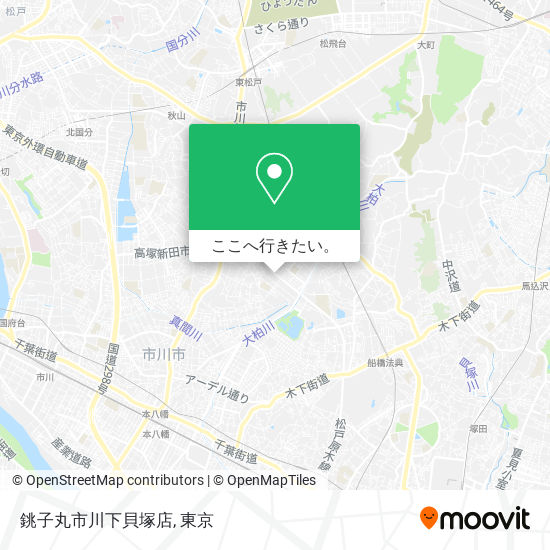 銚子丸市川下貝塚店地図