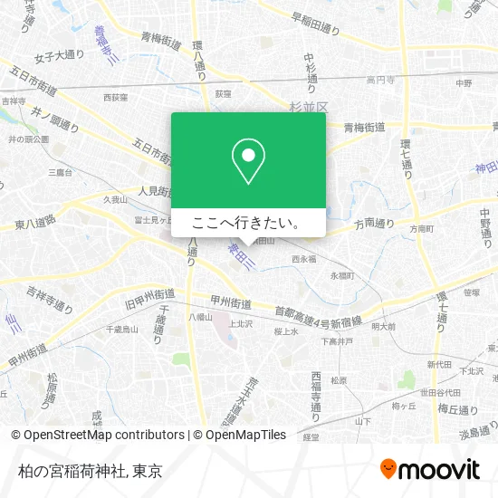 柏の宮稲荷神社地図