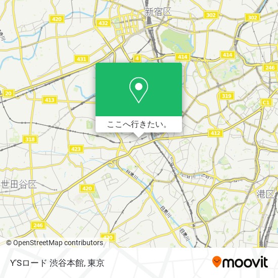 Y'Sロード 渋谷本館地図