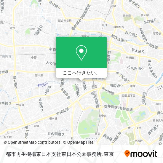 都市再生機構東日本支社東日本公園事務所地図