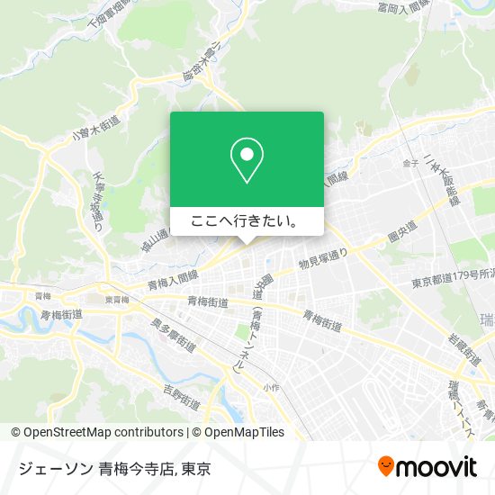 ジェーソン 青梅今寺店地図