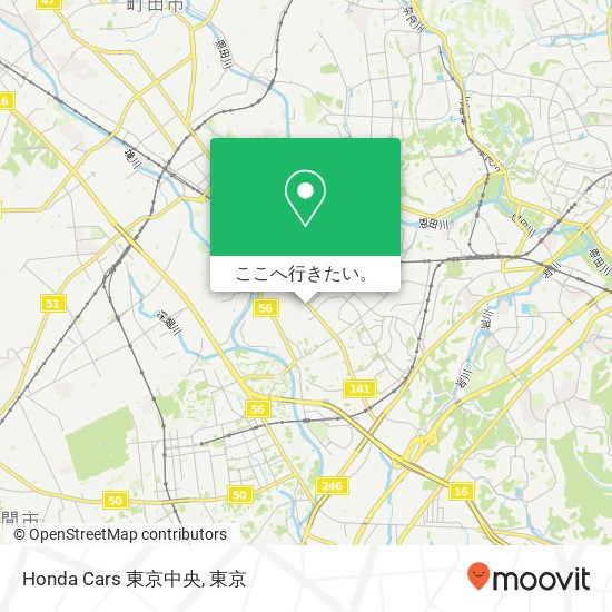 Honda Cars 東京中央地図