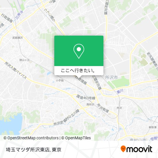 埼玉マツダ所沢東店地図