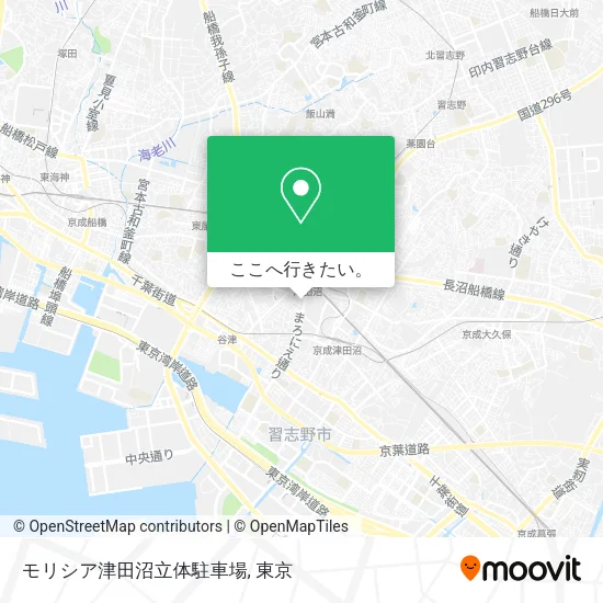 モリシア津田沼立体駐車場地図