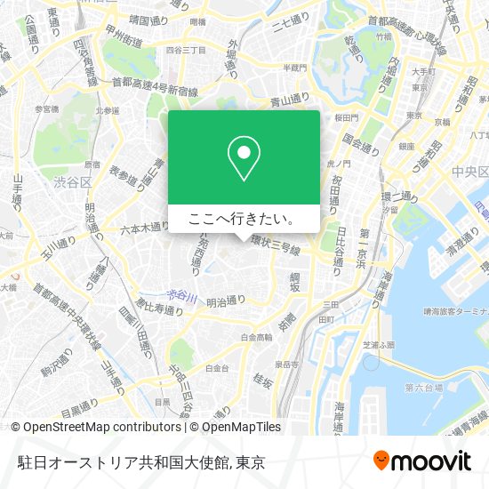 駐日オーストリア共和国大使館地図