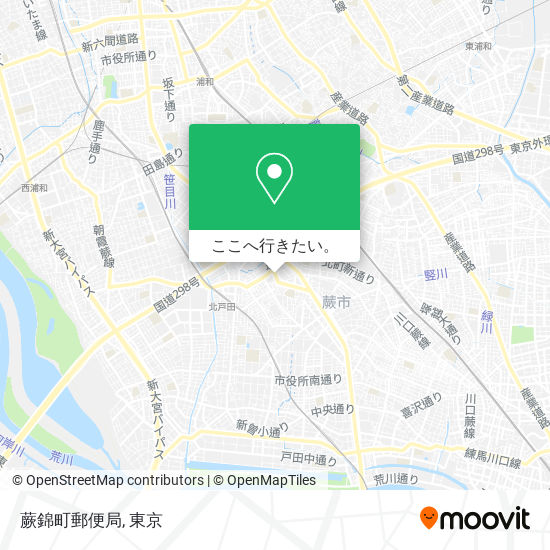 蕨錦町郵便局地図