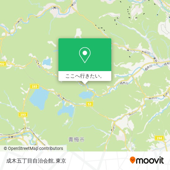 成木五丁目自治会館地図