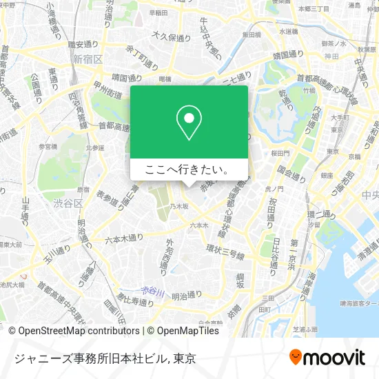 ジャニーズ事務所旧本社ビル地図