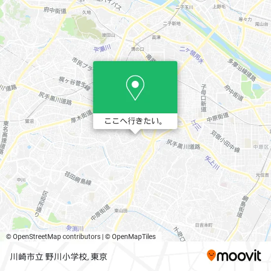 川崎市立 野川小学校地図