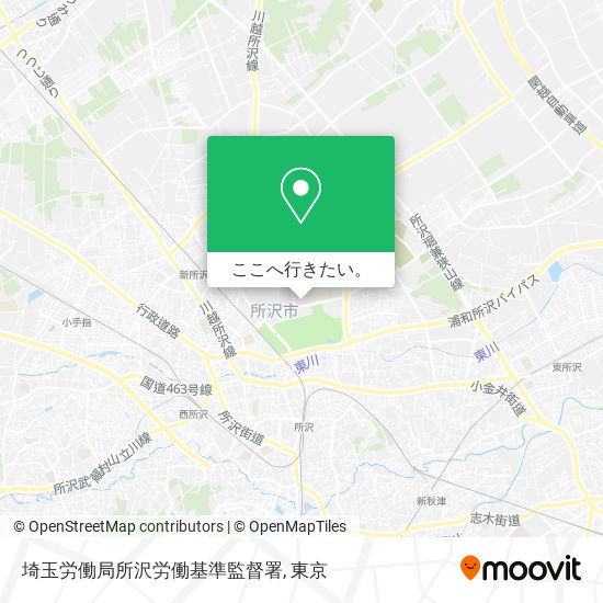 埼玉労働局所沢労働基準監督署地図