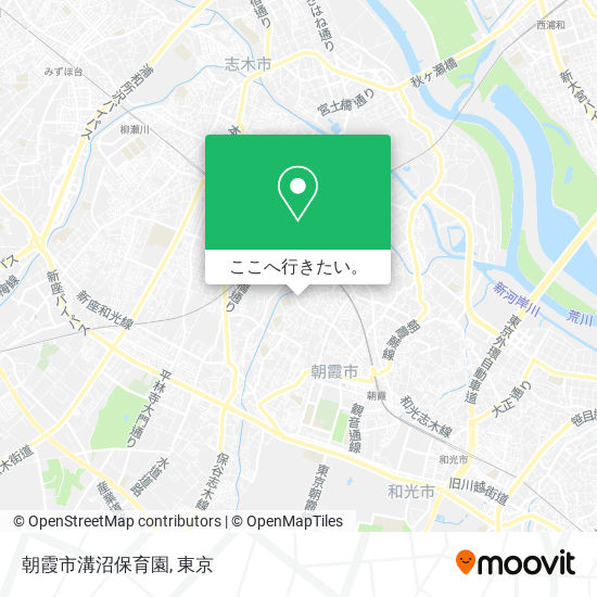 朝霞市溝沼保育園地図