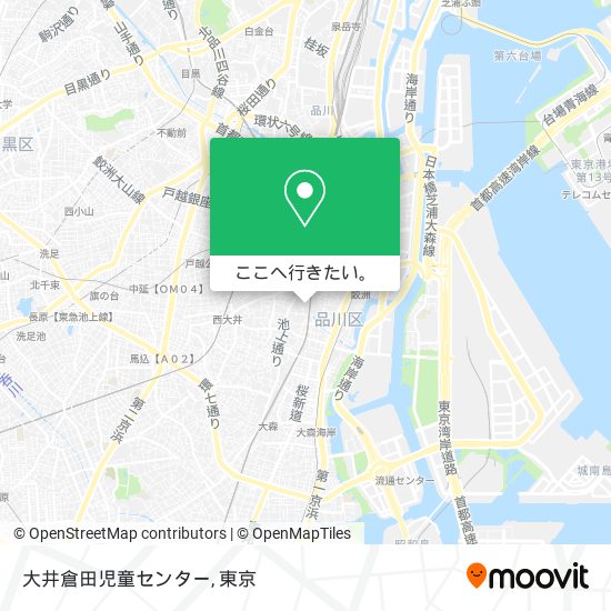 大井倉田児童センター地図