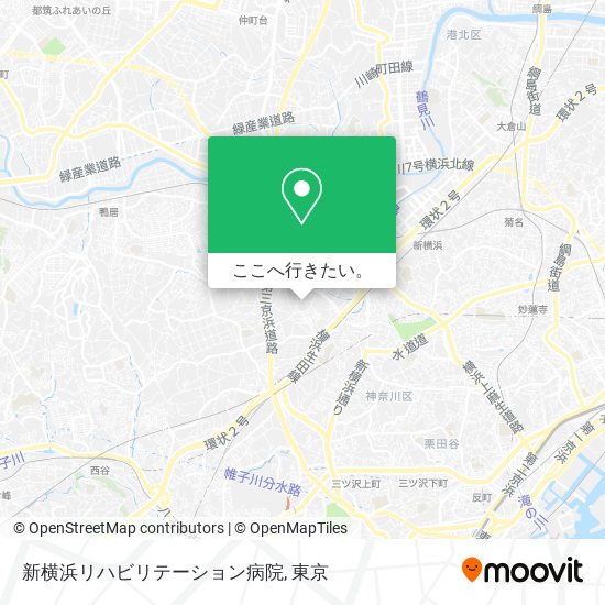 新横浜リハビリテーション病院地図