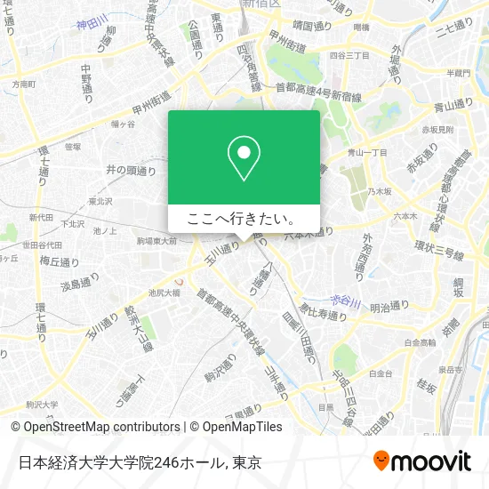 日本経済大学大学院246ホール地図