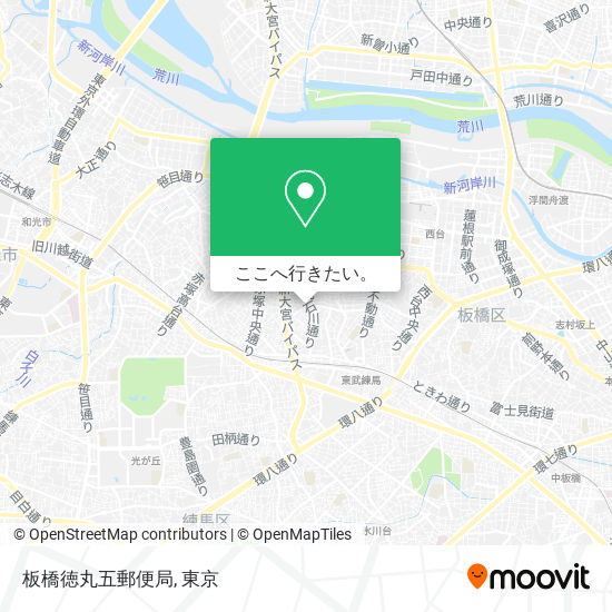 板橋徳丸五郵便局地図