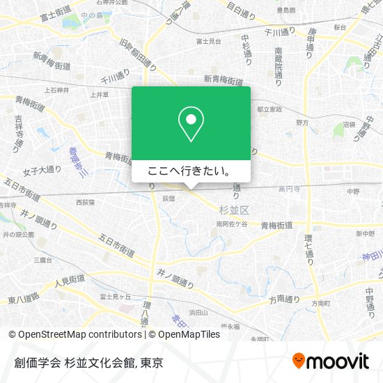 創価学会 杉並文化会館地図
