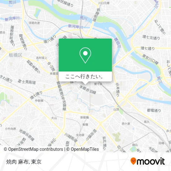 焼肉 麻布地図