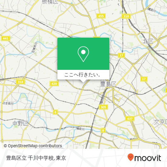豊島区立 千川中学校地図
