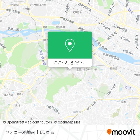 ヤオコー稲城南山店地図