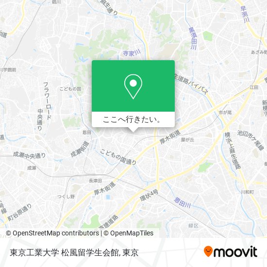 東京工業大学 松風留学生会館地図