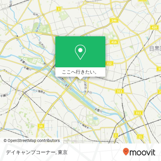 デイキャンプコーナー地図