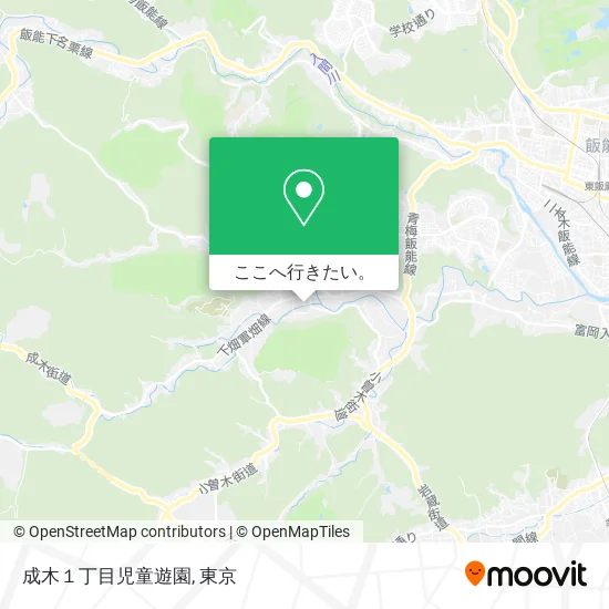 成木１丁目児童遊園地図