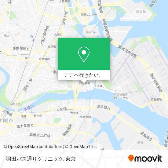 羽田バス通りクリニック地図