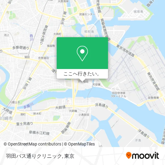 羽田バス通りクリニック地図