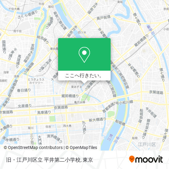 旧・江戸川区立 平井第二小学校地図