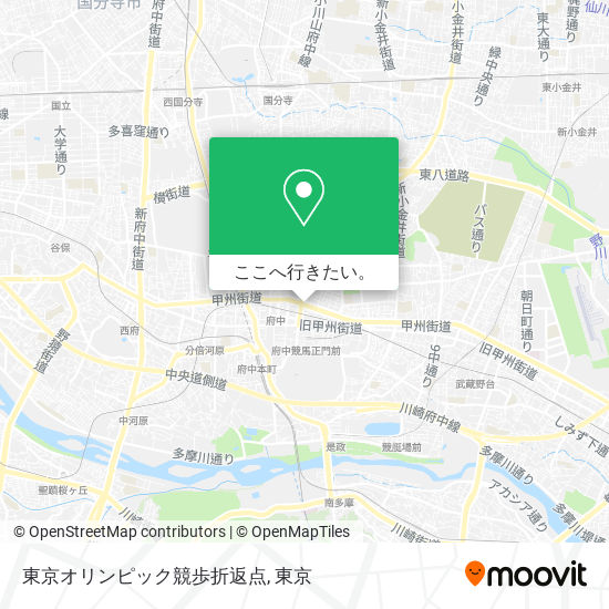 東京オリンピック競歩折返点地図