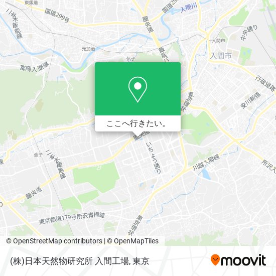 (株)日本天然物研究所 入間工場地図
