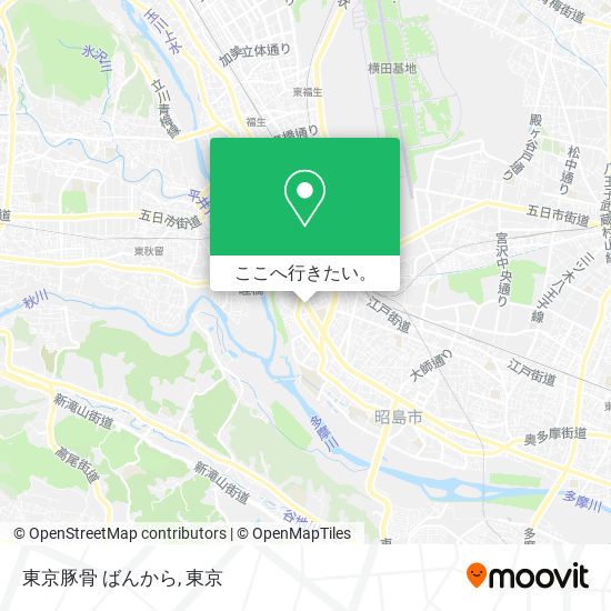 東京豚骨 ばんから地図