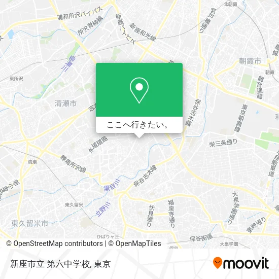 新座市立 第六中学校地図