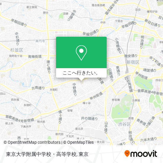 東京大学附属中学校・高等学校地図